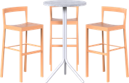 Baxter Poseidon Bar Table Package - 3 Stools